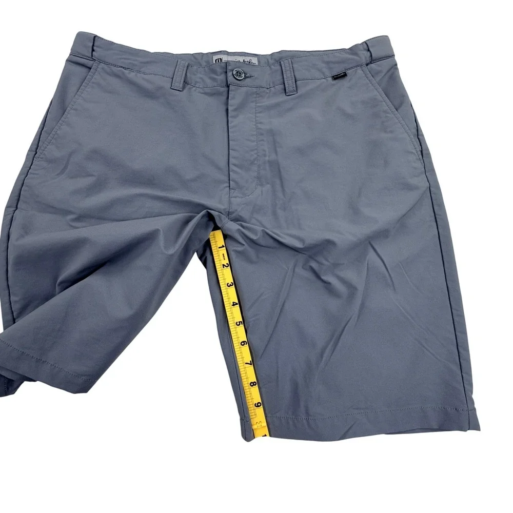 TravisMathew Beck Golf‎ Shorts Men 38 Gray Nylon Performance Stretch Casual 10